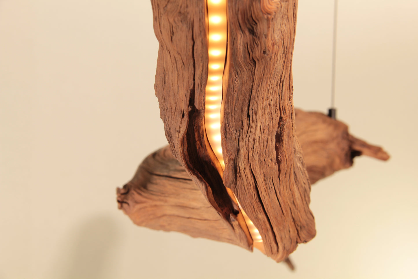 Dining table lamp - handmade unique piece - 245cm oak branch