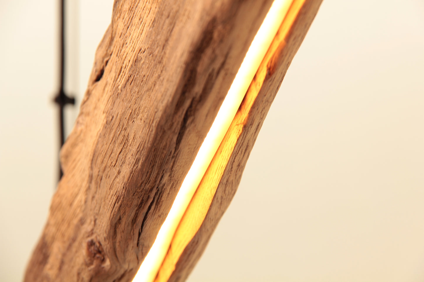 Eettafel lamp - handgemaakt uniek stuk - 123cm eiken balk