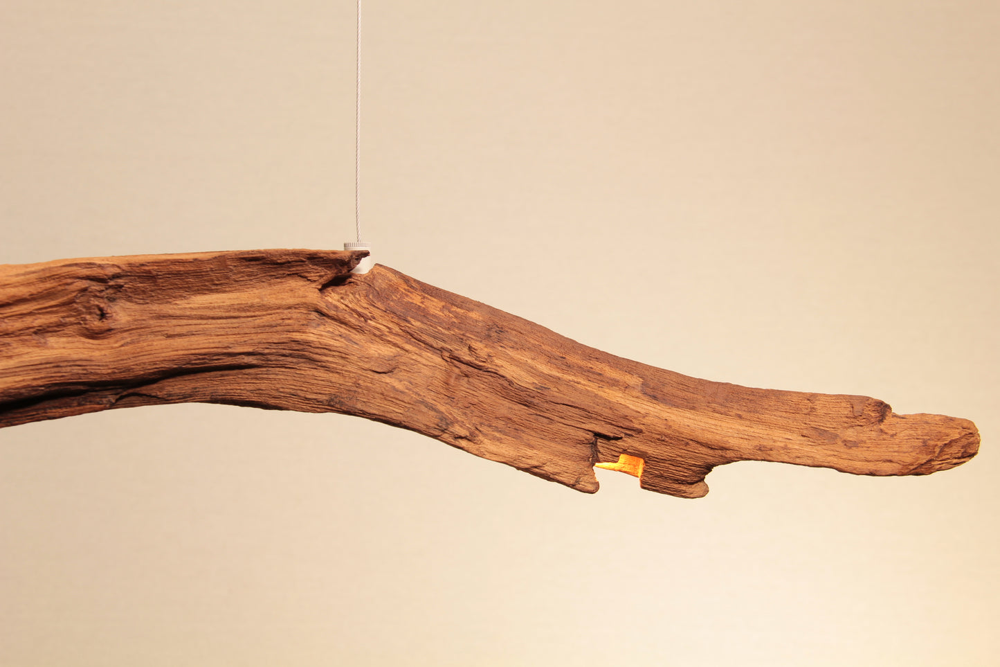 Dining table lamp - handmade unique piece - 136cm oak branch