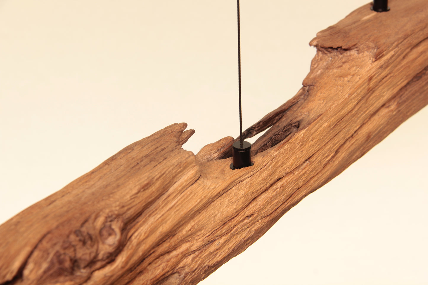 Eettafel lamp - handgemaakt uniek stuk - 123cm eiken balk