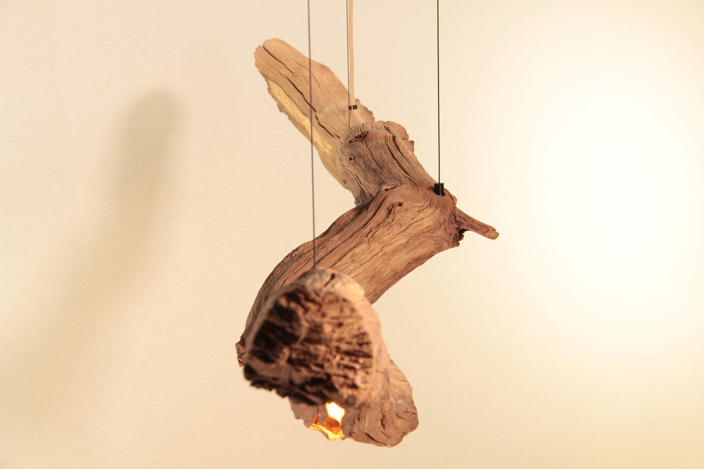 Dining table lamp - handmade unique piece - 245cm oak branch