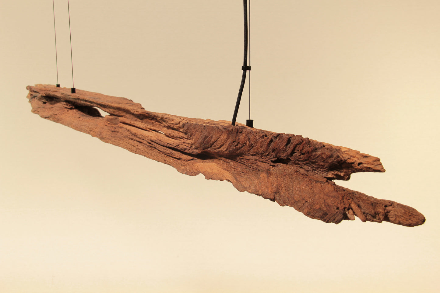 Lampe de table à manger - fait main pièce unique - 198cm poutre en chêne