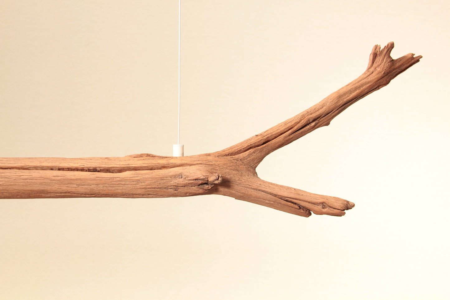 Lampe de table à manger - fait main pièce unique - 159cm branche de chêne