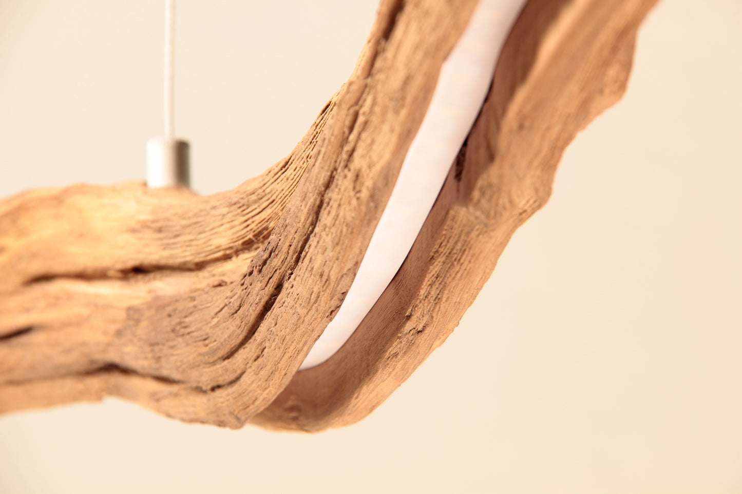 Dining table lamp - handmade unique piece - 179cm oak branch