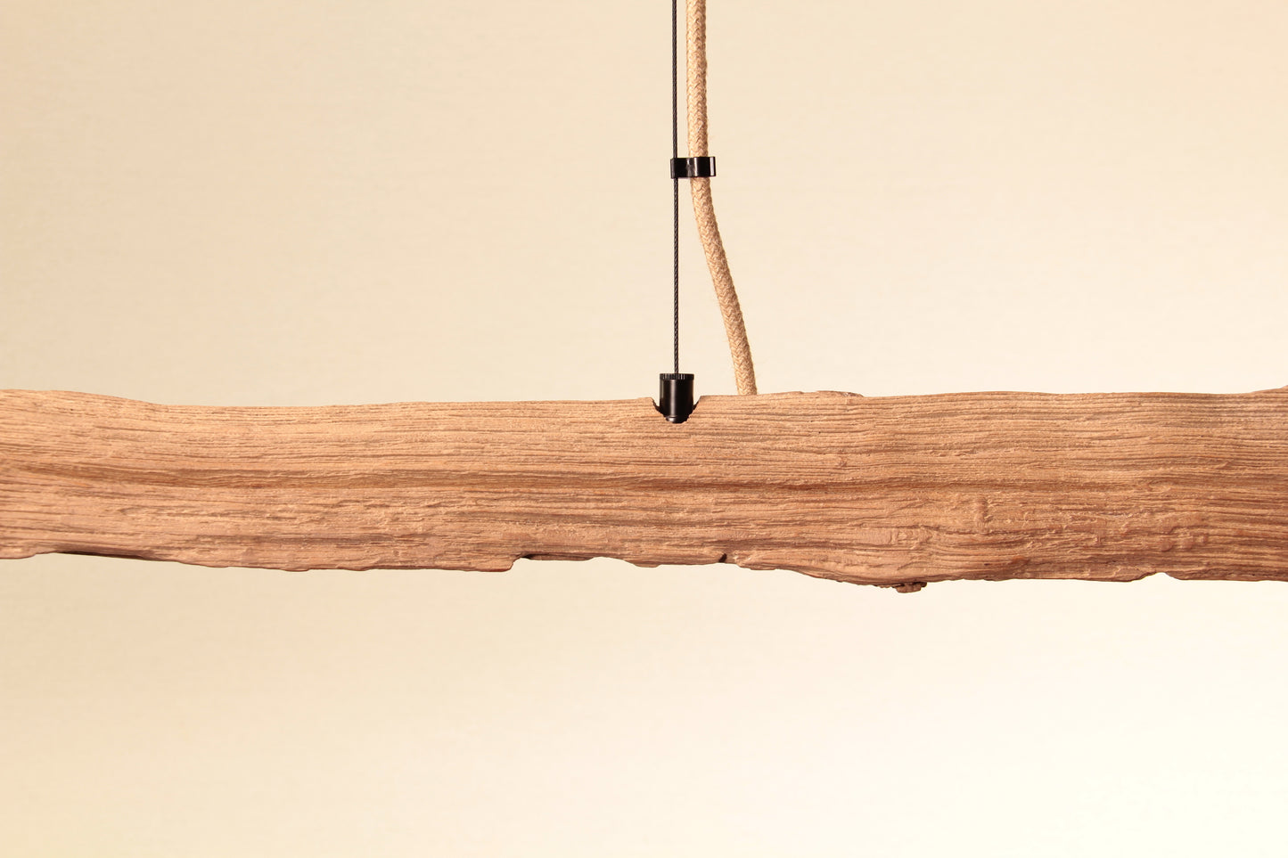 Lampe de table à manger - fait main pièce unique - 132cm poutre en chêne