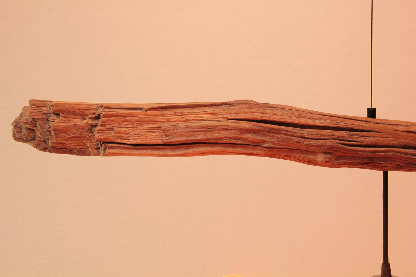 Dining table lamp / 195 cm oak branch / "Between light and dark"