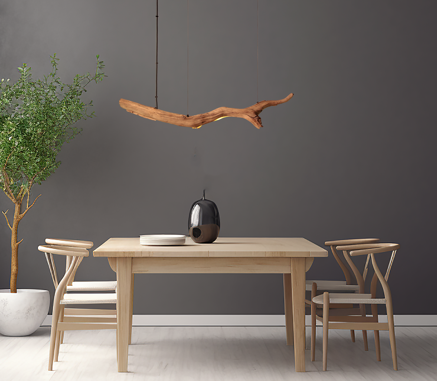 Lampada da tavolo / striscia LED / ramo di quercia da 125 cm