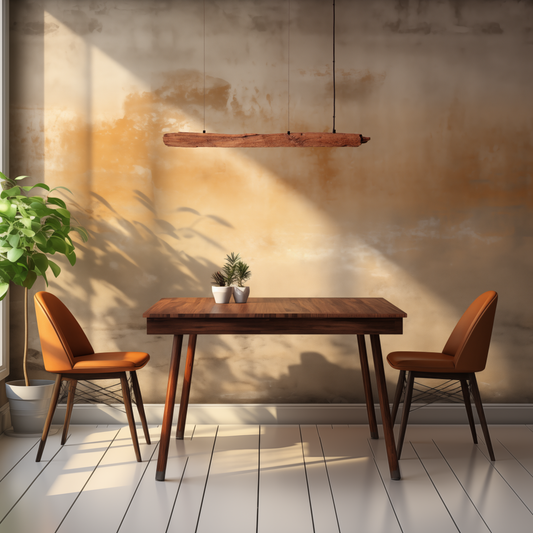 Dining table lamp - handmade unique piece - 100cm oak beam