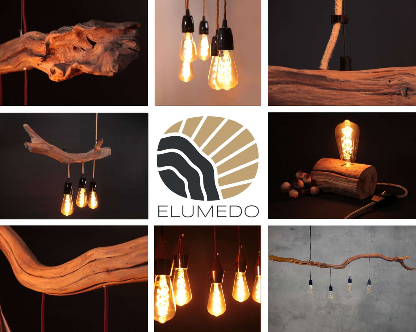 Hängelampe / 89cm langer Eichenast / Einzelstück / Holz / Ast / Pendelleuchte / Esstisch / Deckenlampe / Küchentischlampe / modern