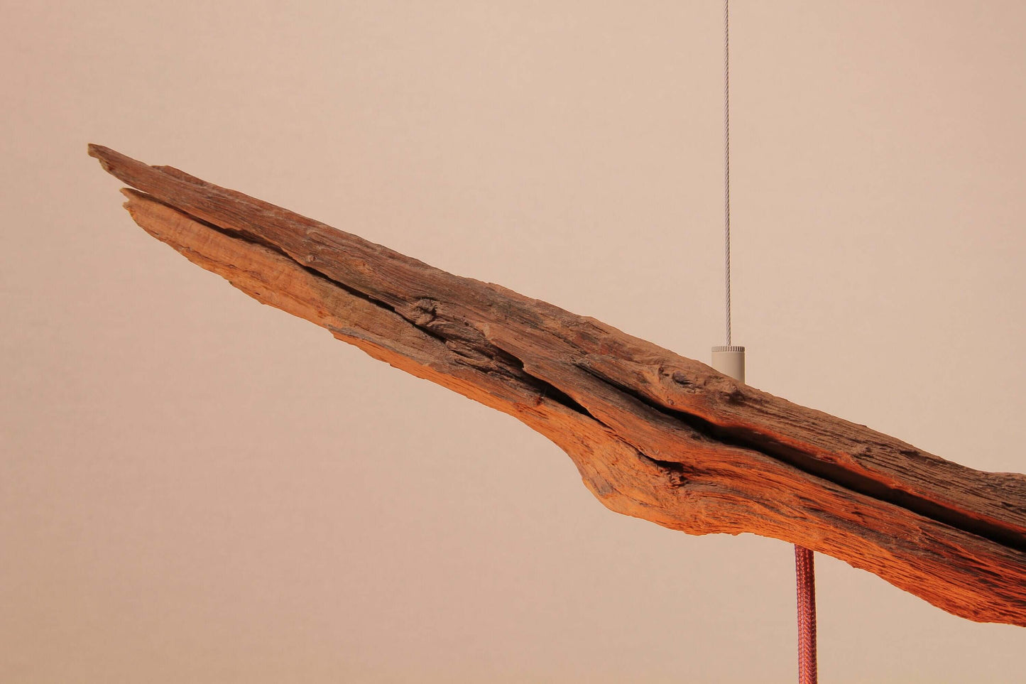 Hängelampe / 89cm langer Eichenast / Einzelstück / Holz / Ast / Pendelleuchte / Esstisch / Deckenlampe / Küchentischlampe / modern