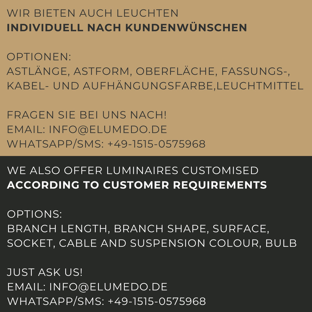 Hängelampe / 113cm langer Eichenast / Einzelstück / Holz / Ast / Pendelleuchte / Esstisch / Deckenlampe / Küchentischlampe / modern